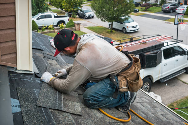 Professional Gutter Repair And Installation technician working in Chaplin, CT